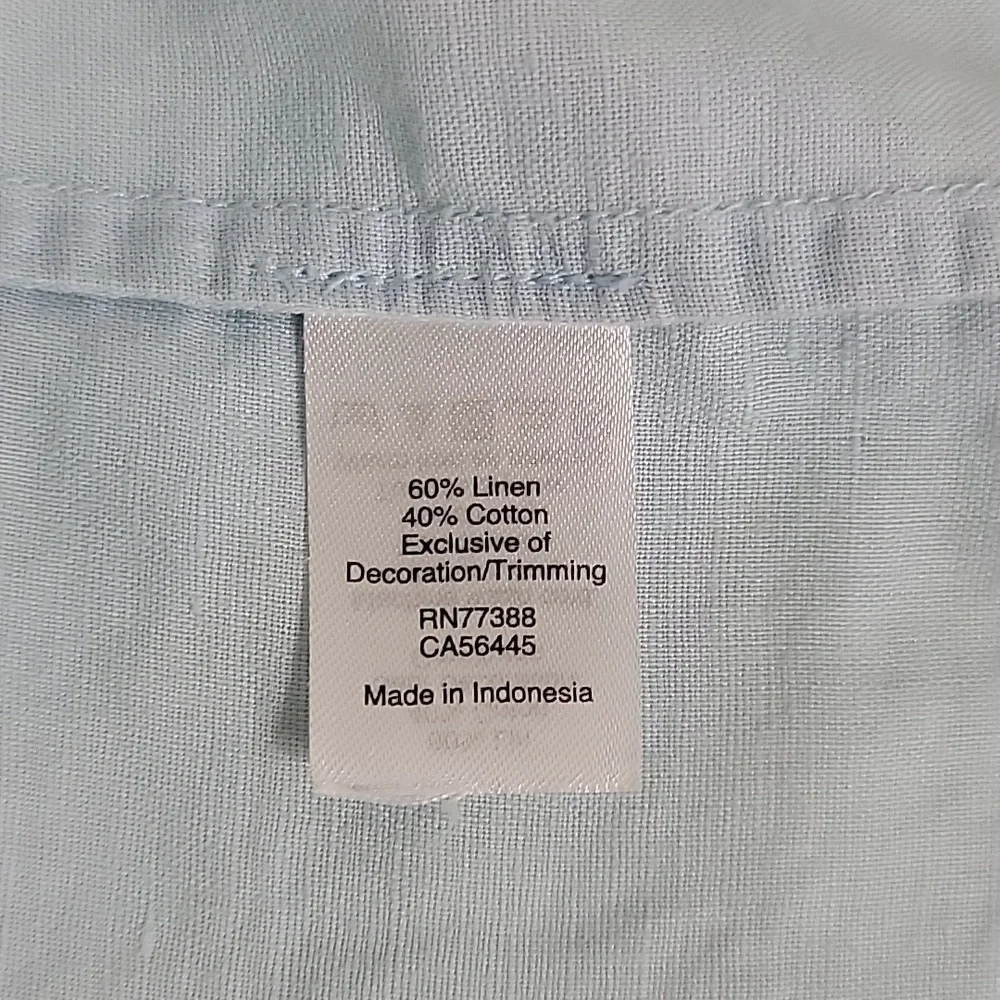 J. Crew Women's Light Blue W/ Ruffle Accent Long Sleeve Tunic,  S - Picture 7 of 8